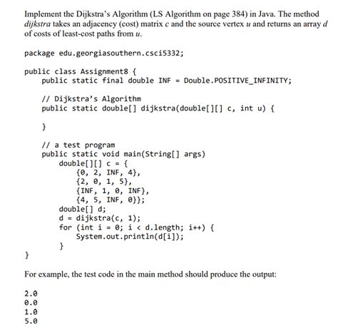 Image result for Dijkstra's Algorithm Java Code