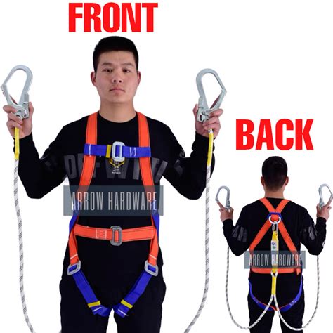 Safety Full Body Harness Lanyard With/ 2 Hooks at Ryder Sidaway blog