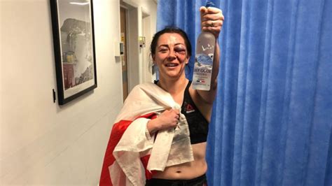 The British female fighter gets a monstrous eye injury, but wins ...