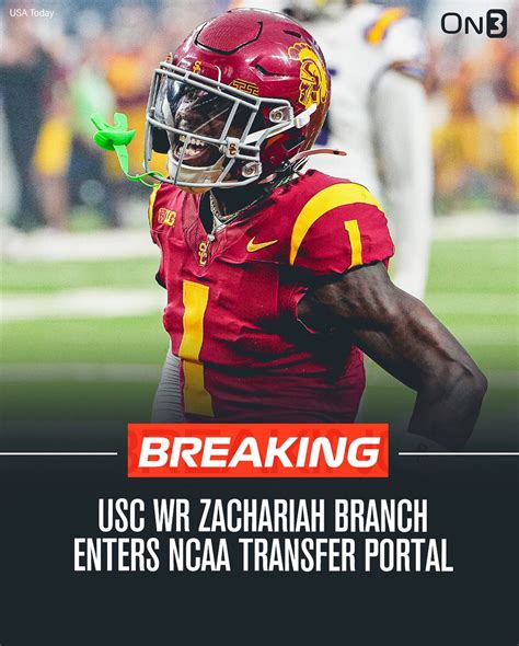 Transfer Portal | USC WR Zachariah Branch has officially entered the ...