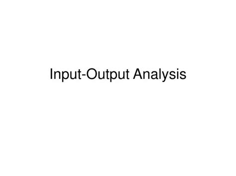 Image result for Input Output Analysis