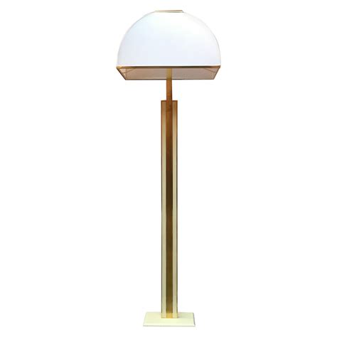 Italian Multicolored Floor Lamp with Brass and Marble For Sale at 1stDibs
