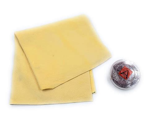 Aone Chamois Polishing & Cleaning Cloth with Polishing Rouge Powder ...