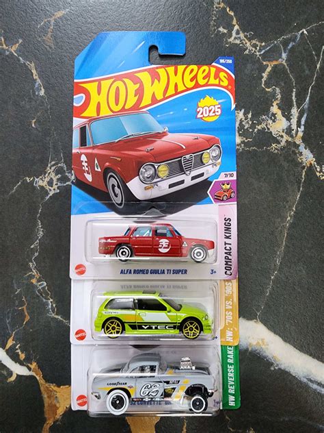 Hot Wheels Eclectic Speed Trio: Alfa Romeo Giulia TI Super, '90 Honda ...