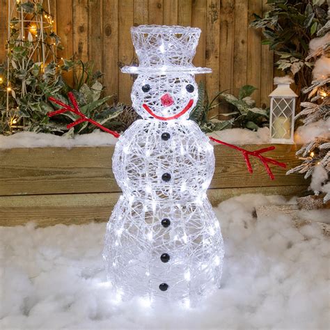 Outdoor Christmas Light Up Snowman Figures - Garden Trends
