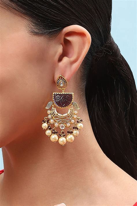 Pink Brass Earrings