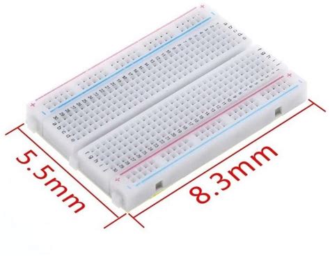 ERHIndia 1 Pc Medium Size Bread board 400 Tie Points Solderless Medium ...
