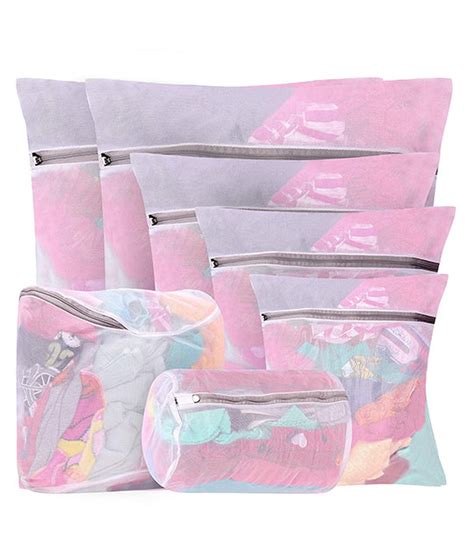 ABOUT SPACE Laundry Clothes Washing Bags -(7 Bag) Nylon Breathable Mes ...