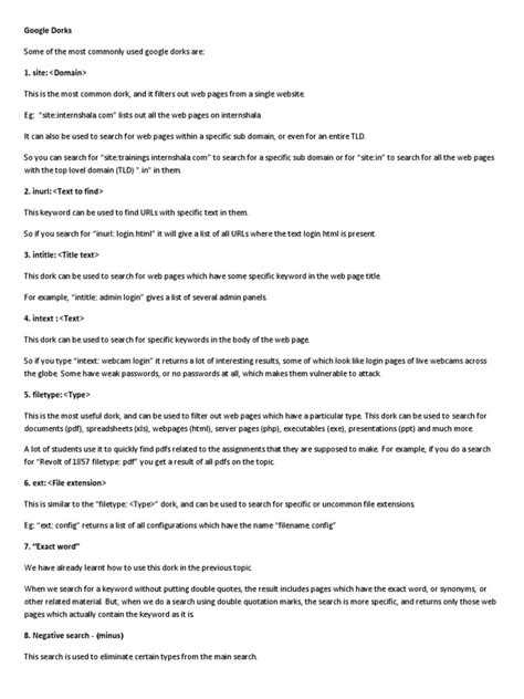 Image result for Google Dorks Tutorial