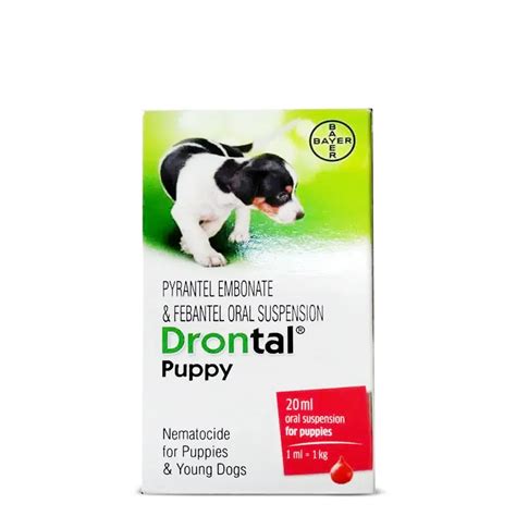 Bayer Drontal Puppy Deworming Suspension - 20ml | Zigly