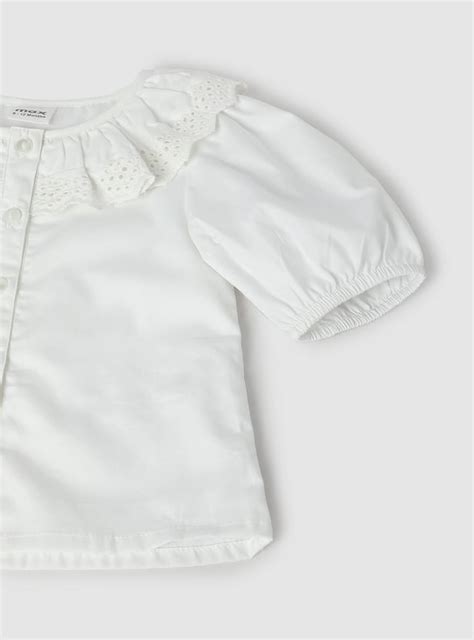 Buy Girls Schiffli Collar Top Online at just Rs. 399.0 - 1000013260243 ...