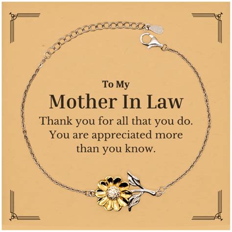 To My Mother In Law Thank You Gifts, You are appreciated more than you ...