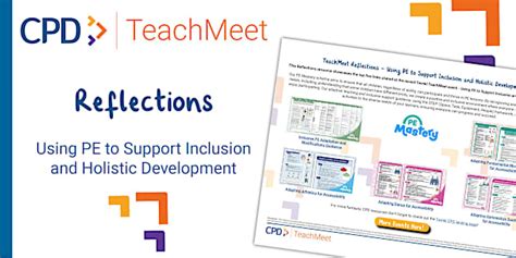TeachMeet Reflections - Using PE to Support Inclusion and Holistic ...