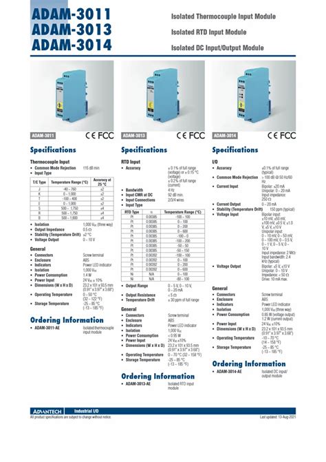 Input And Output Module - Advantech ADAM-3014-AE Isolated DC Input ...