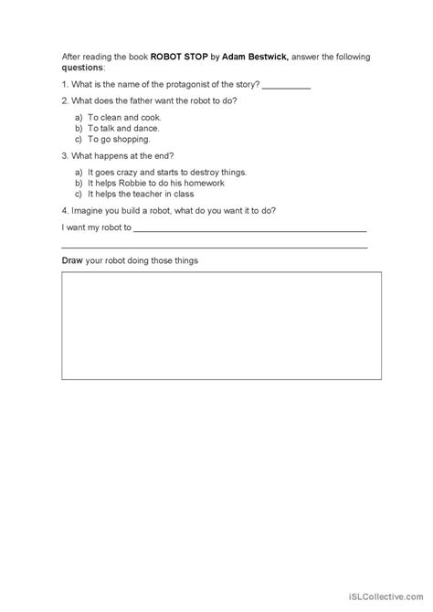 The Robot Writing Activity Worksheet 的图像结果