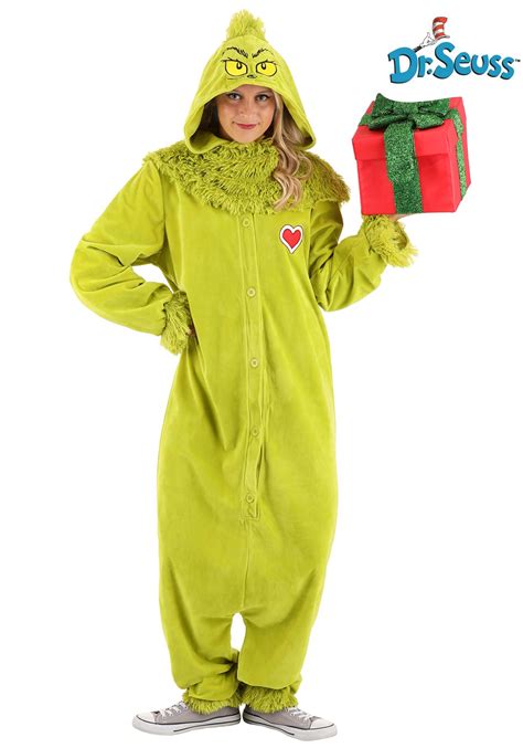Dr. Seuss The Grinch Jumpsuit Adult Costume | The Grinch Costumes