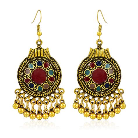 Yellow Chimes Ethnic Vintage Fusion Dangle Earring for Women & Girls ...