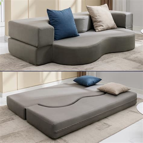 Amazon.com: Mjkone Folding Sofa Bed, Fold Out Futon Sofá Bed, Foldable ...