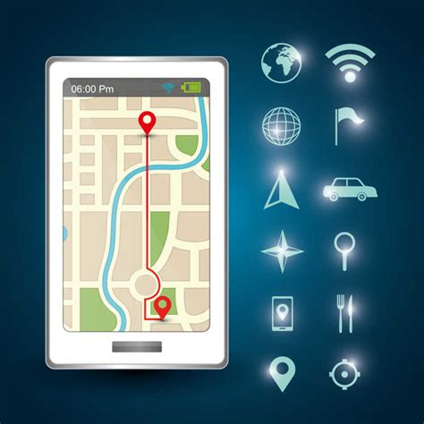 GPS导航图片素材-地图上的卫星导航GPS导航创意CG-jpg格式-未来素材下载