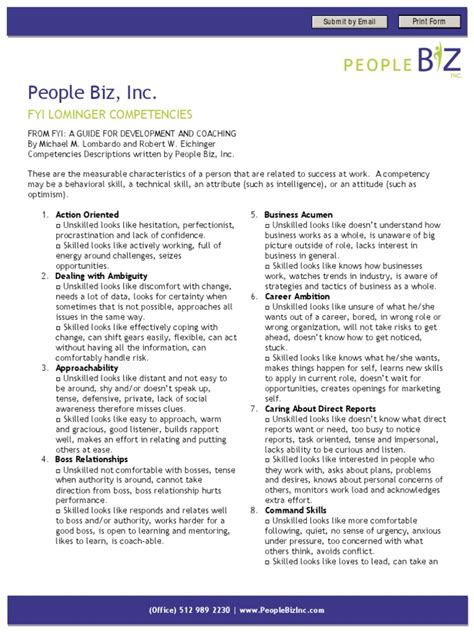 Lominger Competency Model 的图像结果