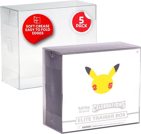 Amazon.com: EVORETRO Plastic Display Case for Pokemon ETB - 5-Pack ...