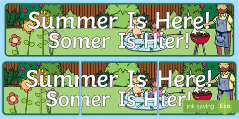 Foundation Phase - Banner: Summer is Here! English/Afrikaans