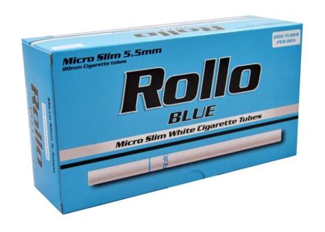 Rollo Blue Micro Slim 200ks cigaretové dutinky - Etabak.com
