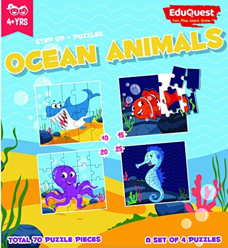 ZiGYASAW Step Up Jigsaw Puzzle Ocean Animals (Wipe-Clean Surface, Ocea ...