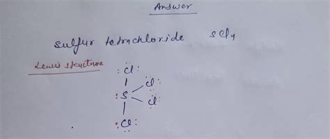 Scl4 Lewis Structure