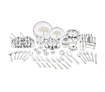 Classic Essentials Stainless Steel Dinner Set | High Grade Stainless ...