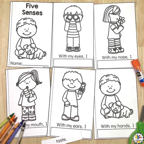 My Five Senses Book Free Printable This Book Typically Consists Of ...