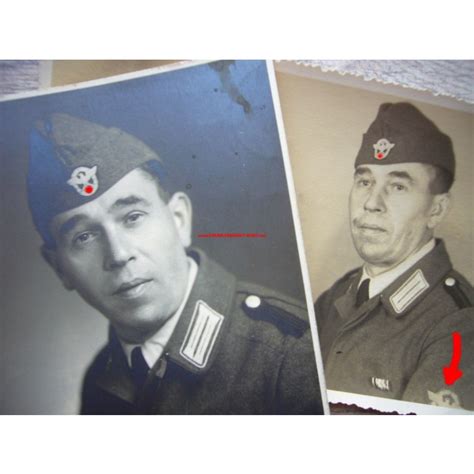 2 x Portrait Foto Angehöriger der Polizei / Feuerschutzpolizei ...
