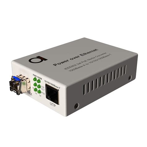 PoE Fiber Single Mode LC Gigabit Ethernet Media Converter - Supplies ...