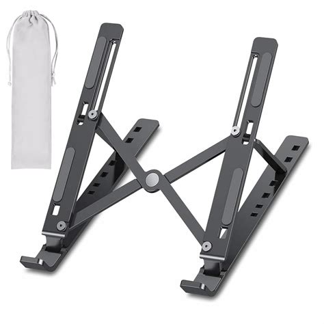 SupCares Aluminium 7 Height Adjustable, Ventilated, Foldable, Portable ...