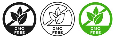 GMO free icon. Non GMO forbidden label. Chemicals free ban or ...