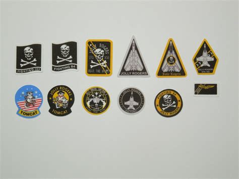 1/6 Scale Naval Aviator Fabric Patches Jolly Rogers Squadrons VF84 ...