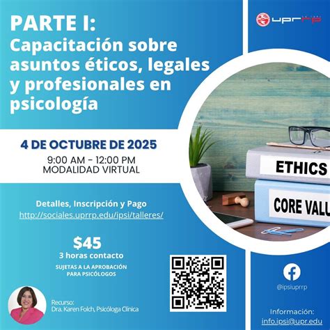 Educación Continua - Parte I: Capacitación en Asuntos Éticos, Legales y ...