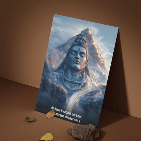 Shiva Kailasho Ke Vaasi Poster | Divine Himalayan Art – Bharatvarsh Arts