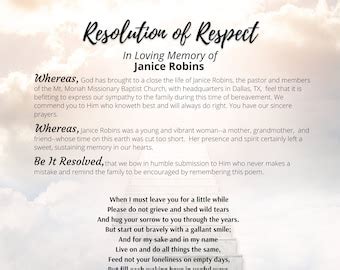 Image result for Example Church Resolution for Funerals