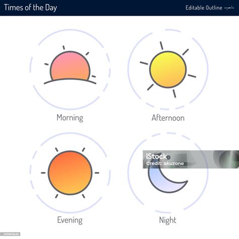 시간 아이콘 일출 아침 오후 저녁 밤 태양 아이콘 달 아이콘 아이콘에 대한 스톡 벡터 아트 및 기타 이미지 - 아이콘, 태양 ...