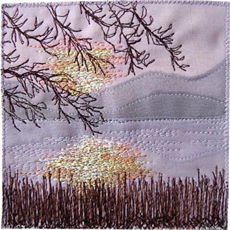 Thread Painting Scenery by Machine 的图像结果