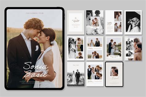 Wedding Digital Photo Book Template [INDD, Canva]
