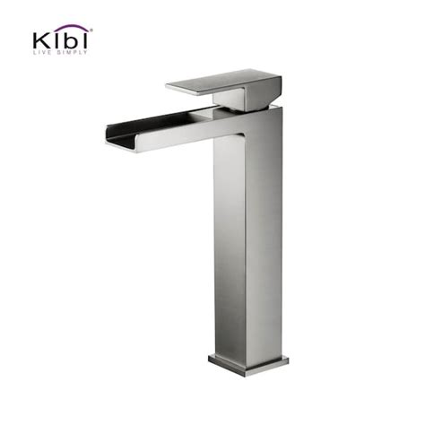 Kibi Waterfall Single Handle Bathroom Vessel Sink Faucet KBF1005BN | Zoro