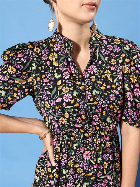 Athena Black floral print Maxi dress – Athena Lifestyle