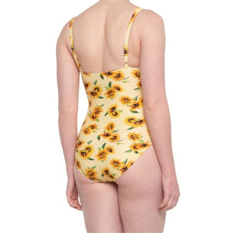 Nip Tuck Swim Joanne Sunflowers Lemon One-Piece Swimsuit (For Women ...