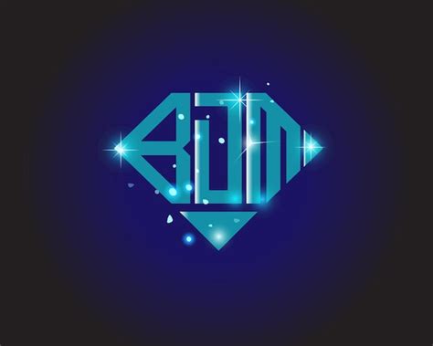 BDM anfängliche moderne Logo-Design-Vektorsymbolvorlage | Premium Vektor