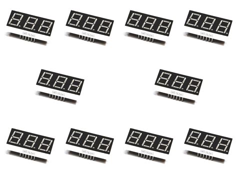 (10 pc) Pro3D Red 0.56inch 3 Digit 7 Segment LED Display Digital Tube ...