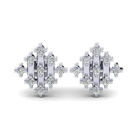 Order Women's Earring Yseult in Round cut 0.056 Carat 14ct White Gold ...