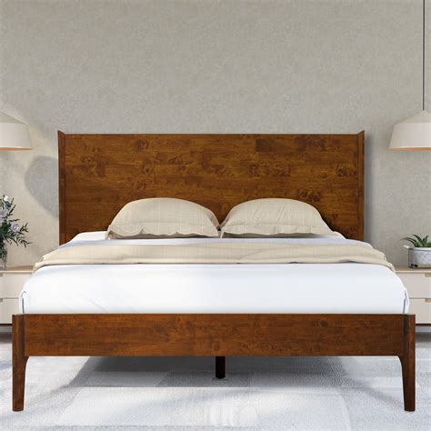 Acacia Haven King Size Bed Frame and Headboard, King Size Platform Bed ...