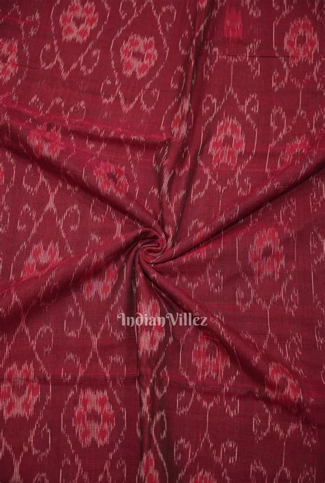 Purple Floral Theme Sambalpuri Ikat Cotton Fabric – IndianVillèz